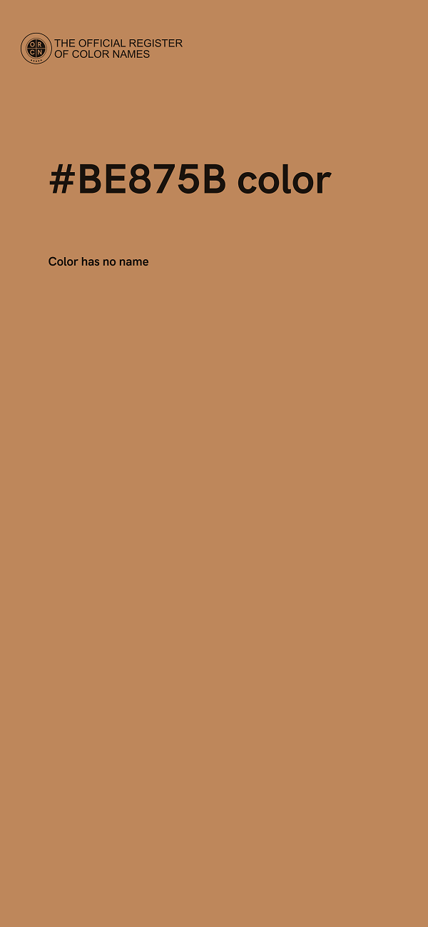 #BE875B color image