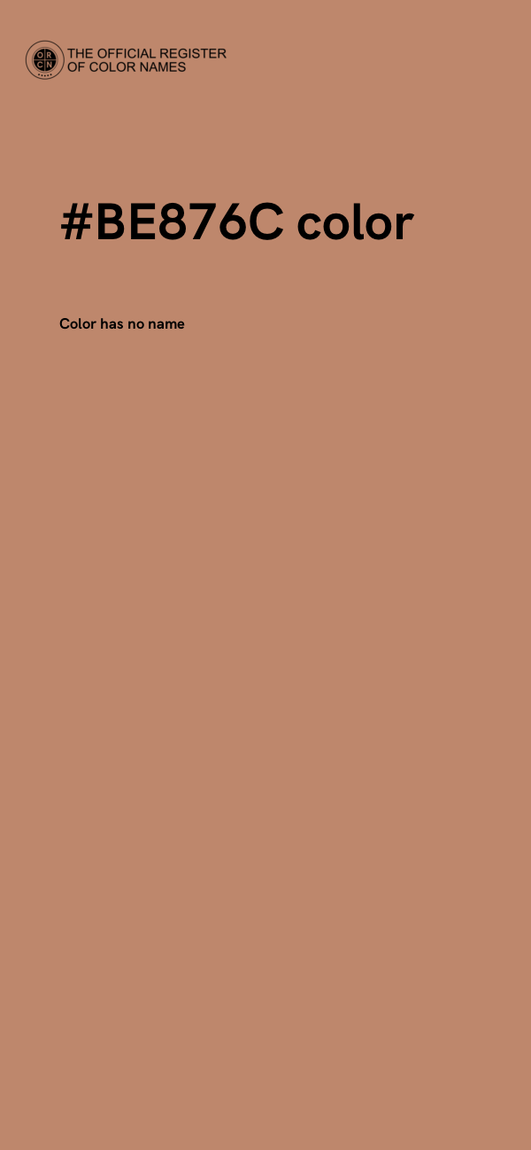 #BE876C color image
