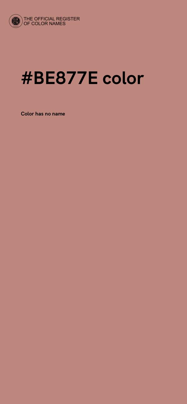 #BE877E color image