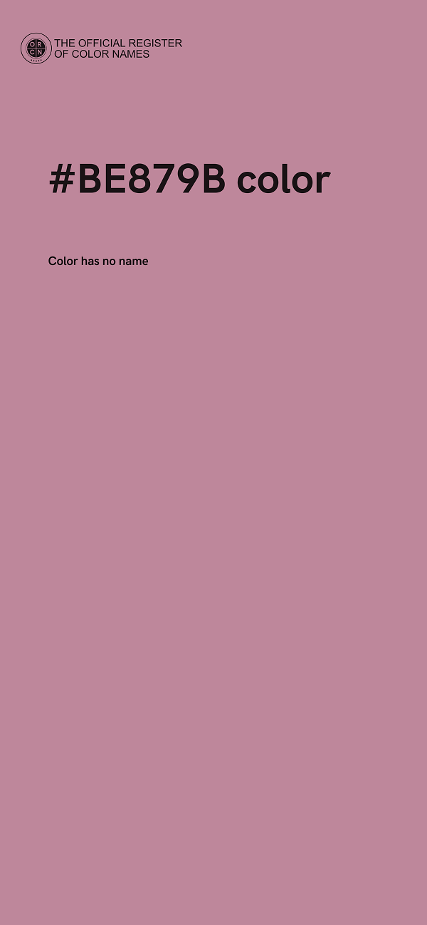 #BE879B color image
