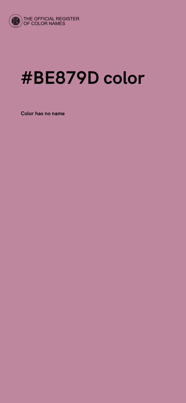 #BE879D color image