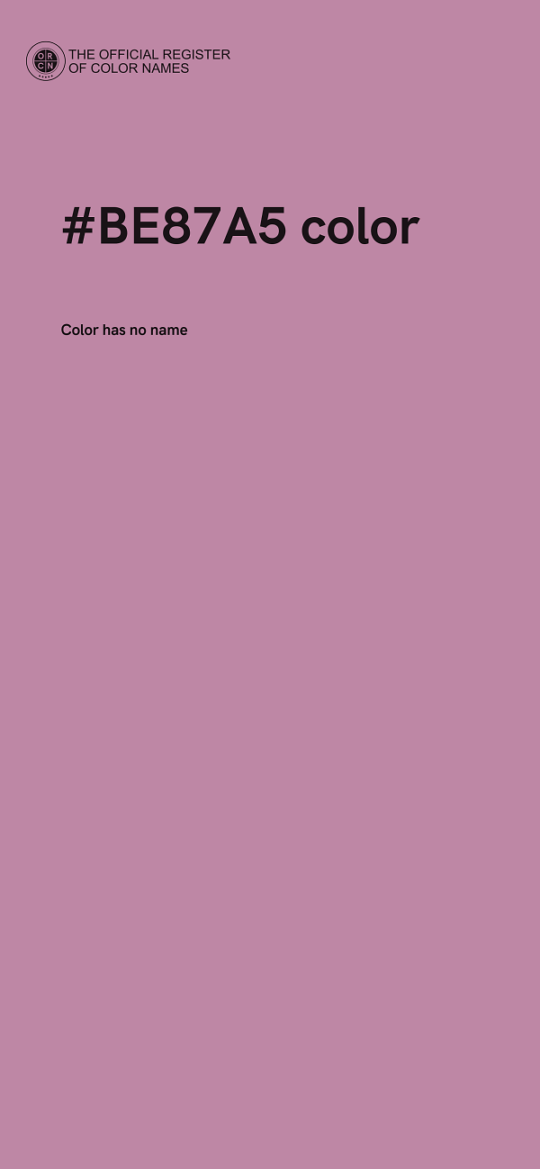 #BE87A5 color image