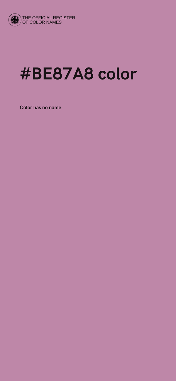 #BE87A8 color image
