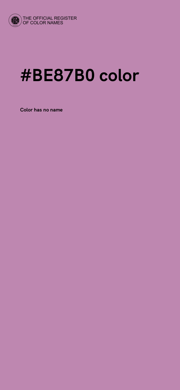 #BE87B0 color image