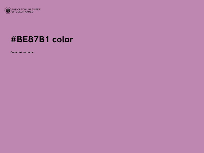 #BE87B1 color image