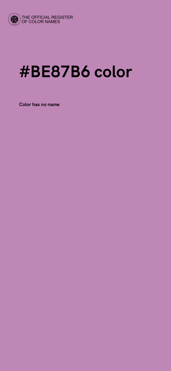 #BE87B6 color image