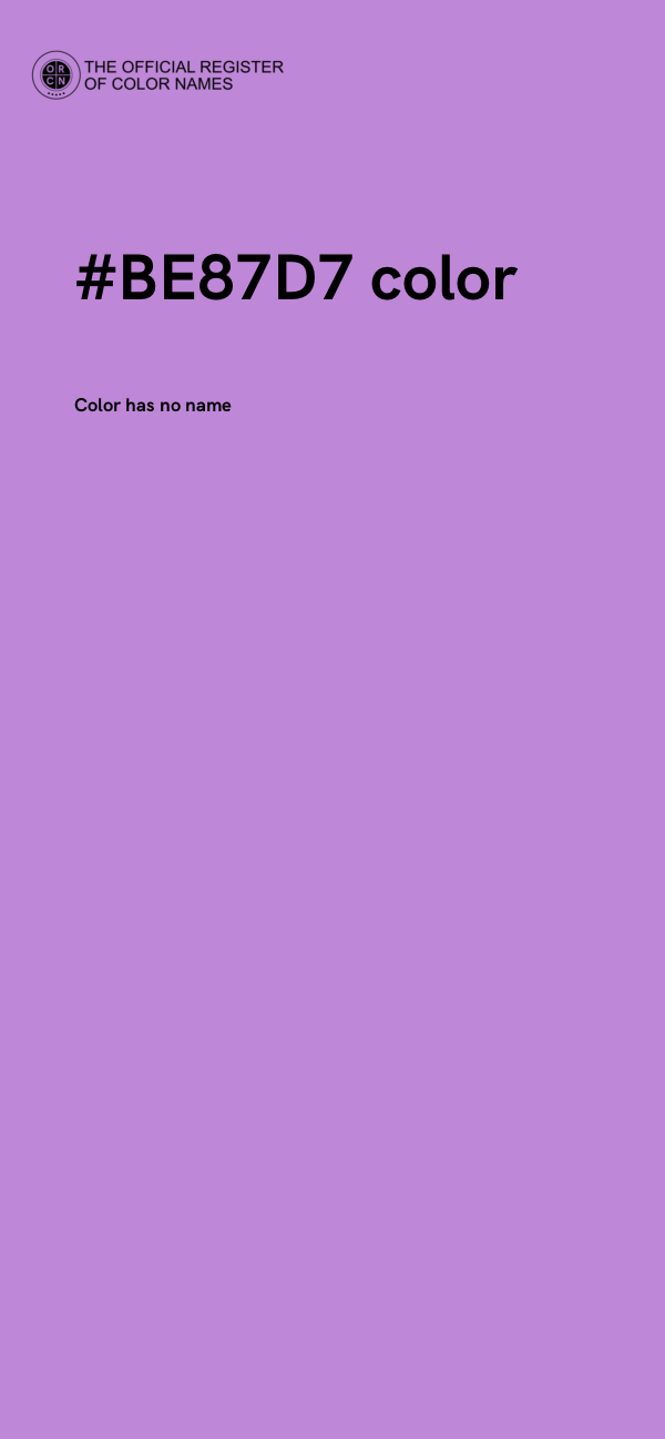 #BE87D7 color image