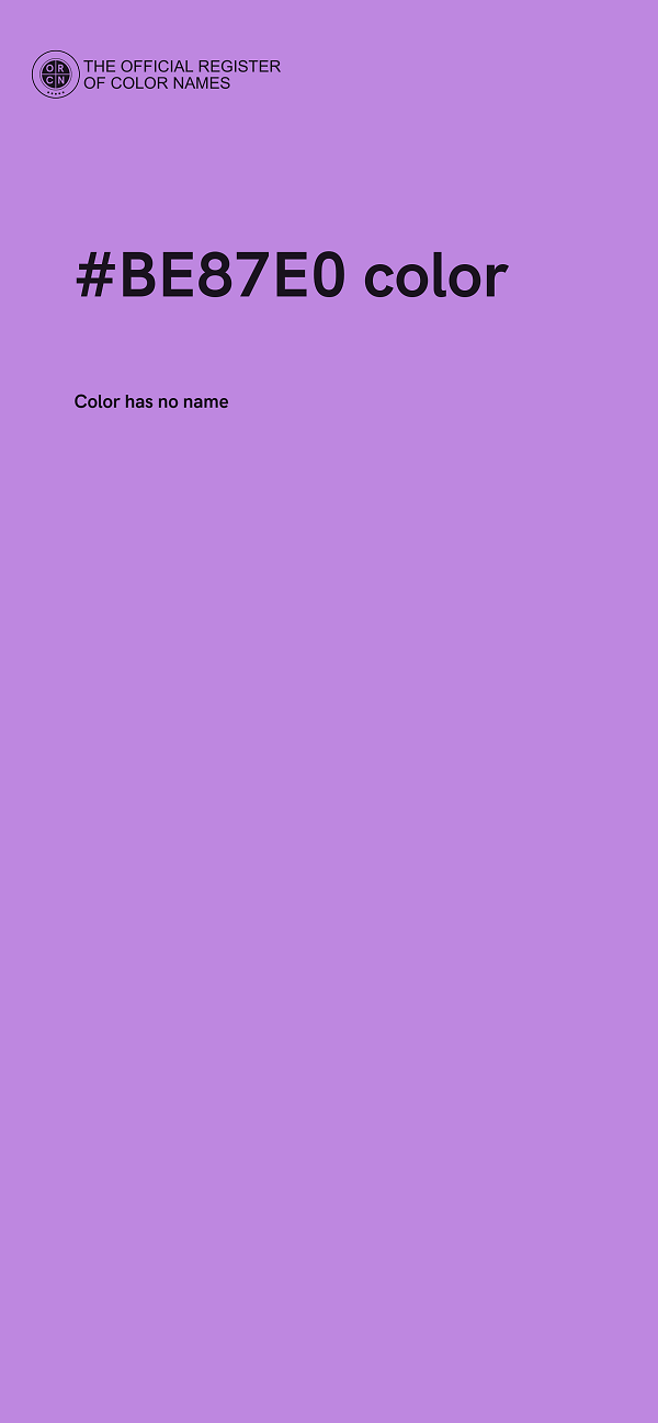 #BE87E0 color image