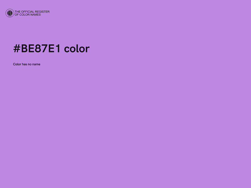 #BE87E1 color image