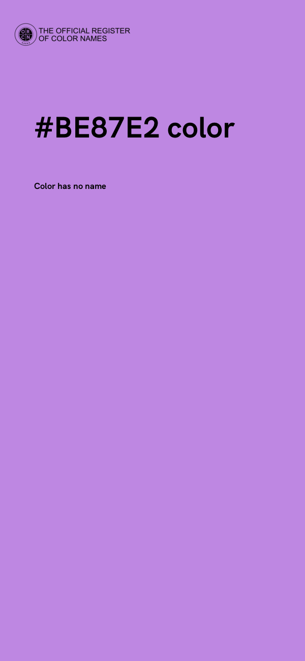 #BE87E2 color image