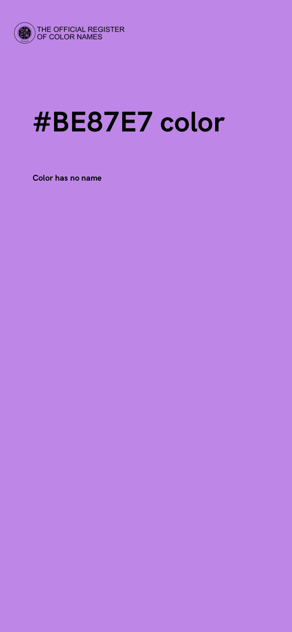 #BE87E7 color image