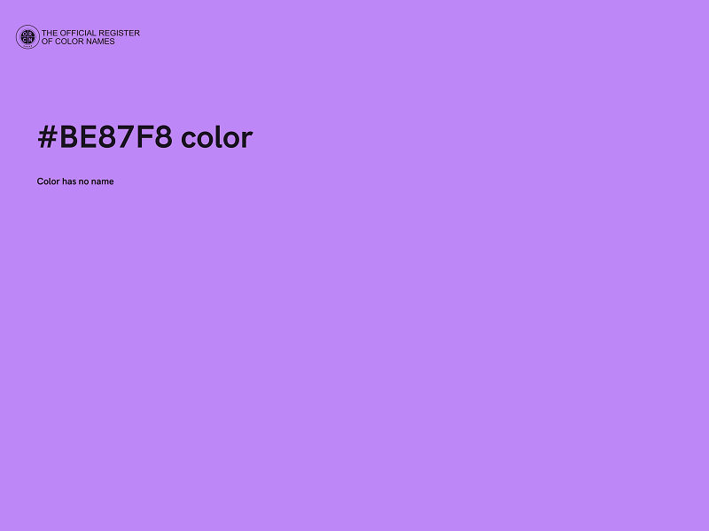 #BE87F8 color image