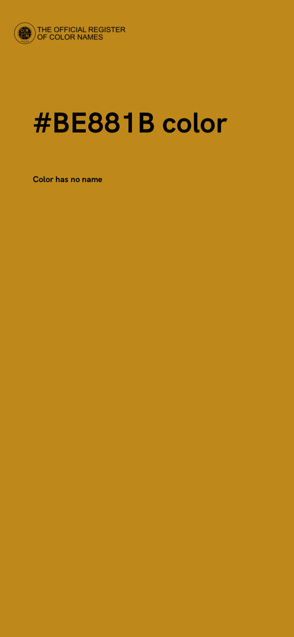 #BE881B color image