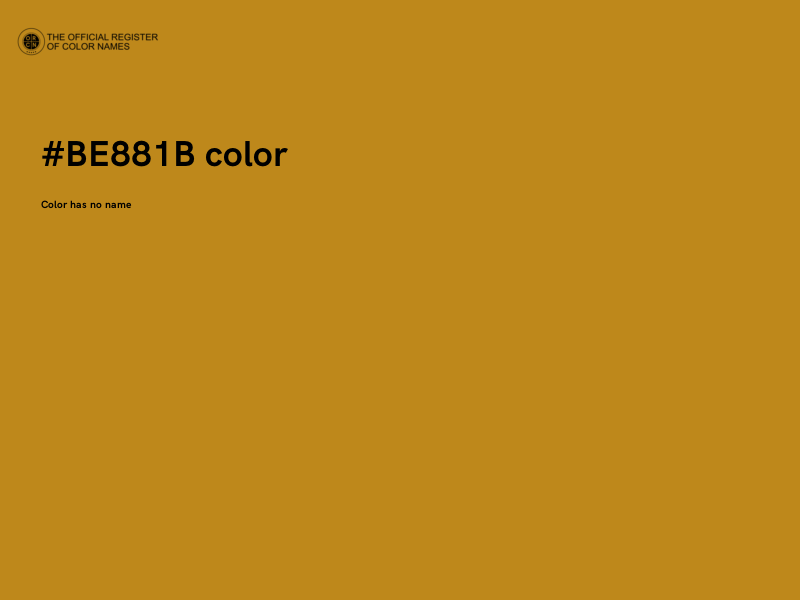 #BE881B color image