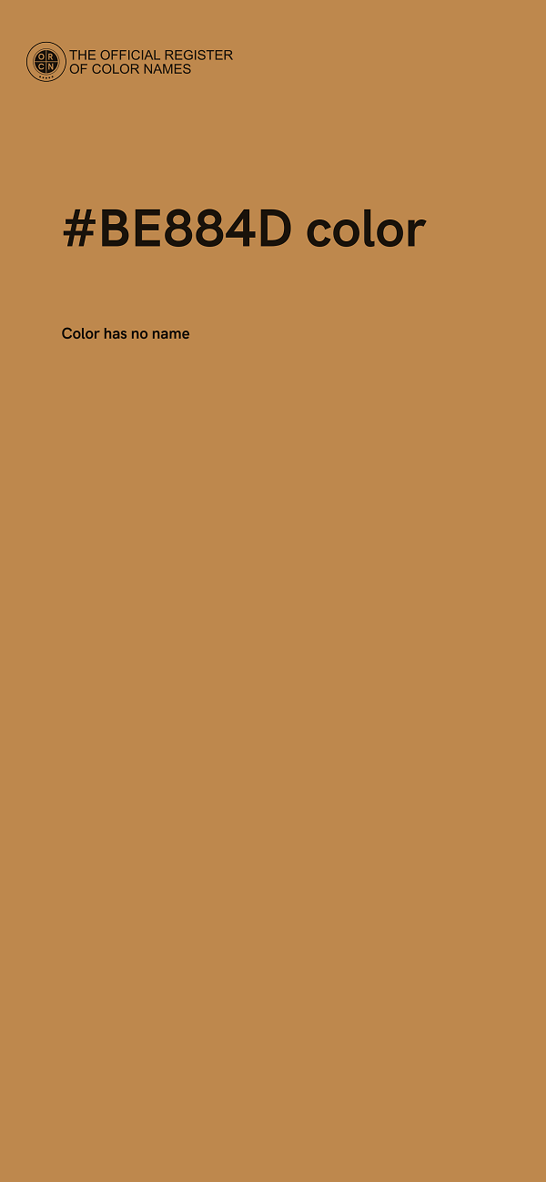 #BE884D color image