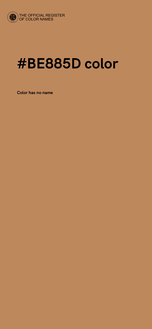 #BE885D color image