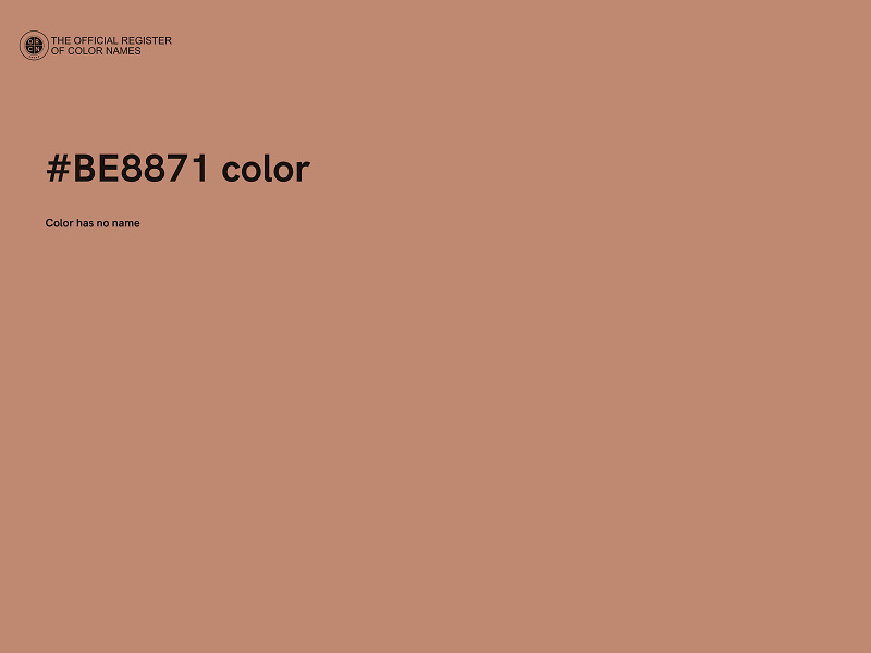 #BE8871 color image