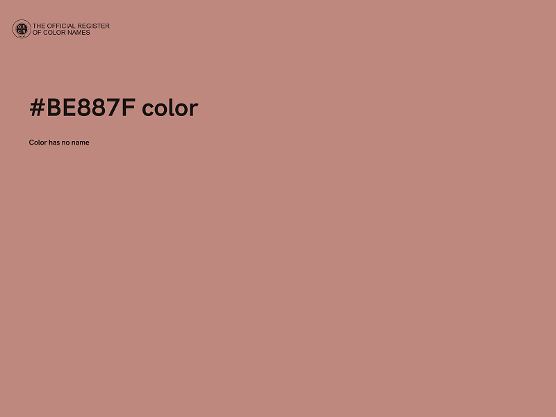 #BE887F color image