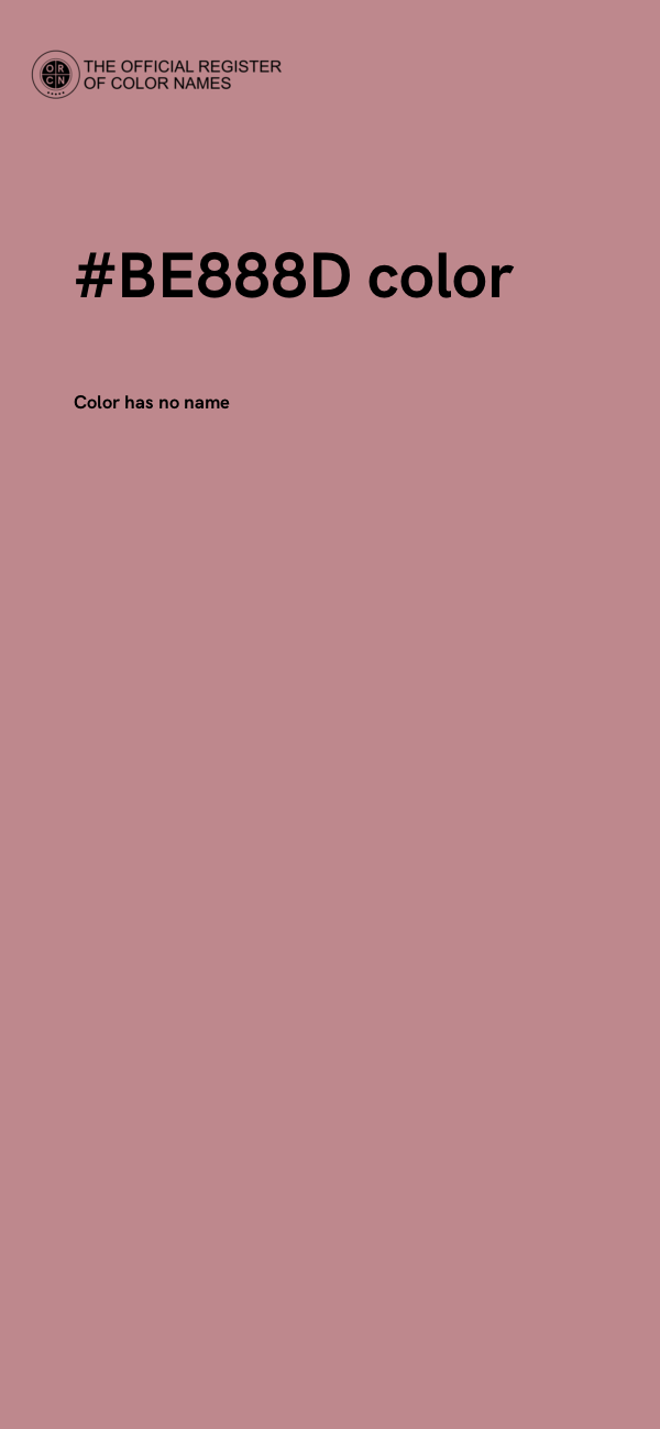 #BE888D color image