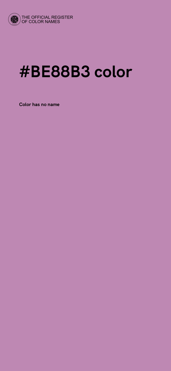 #BE88B3 color image