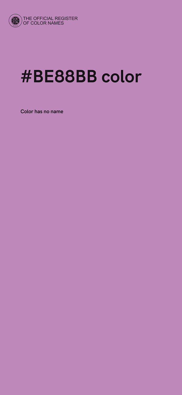 #BE88BB color image
