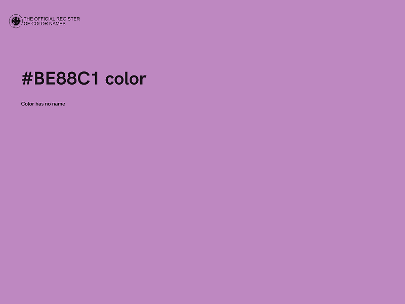 #BE88C1 color image