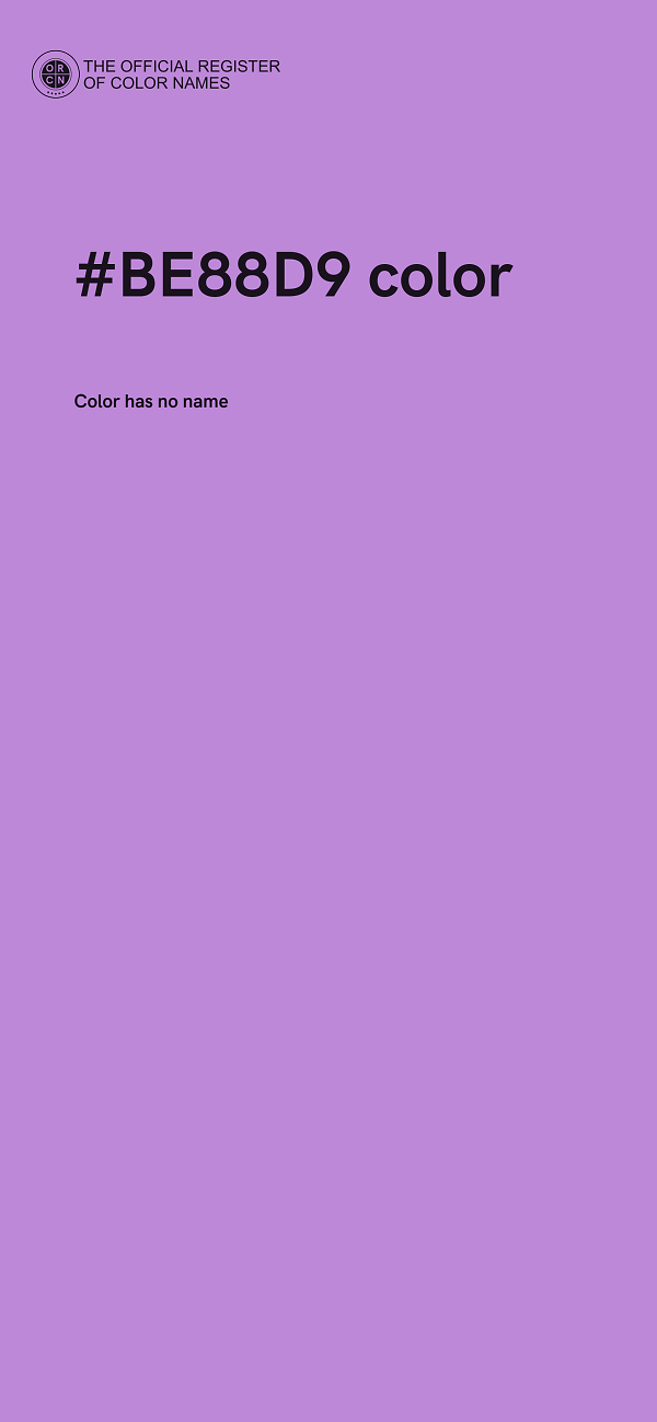 #BE88D9 color image
