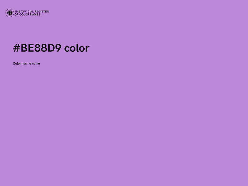 #BE88D9 color image