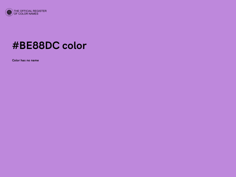 #BE88DC color image