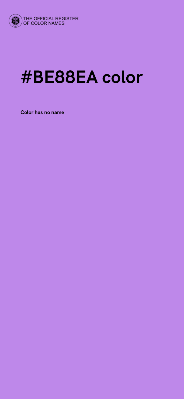 #BE88EA color image