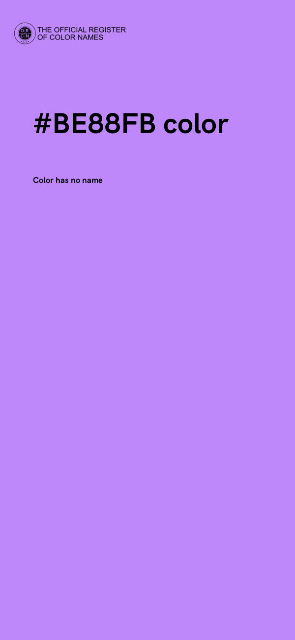 #BE88FB color image