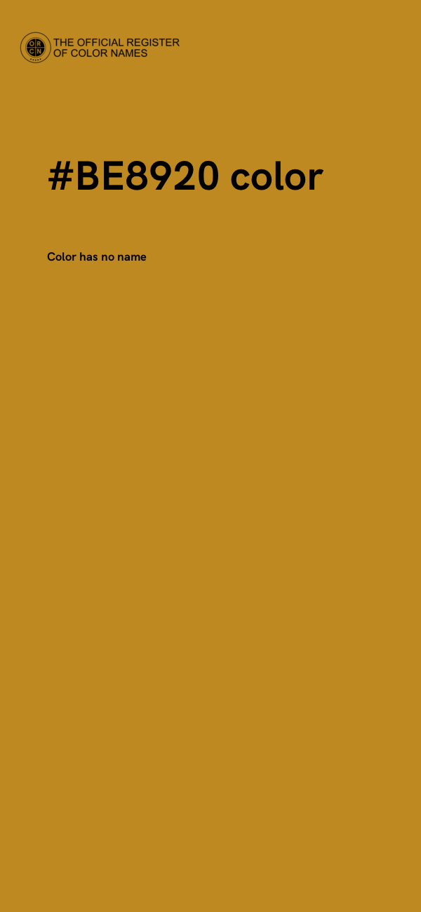 #BE8920 color image