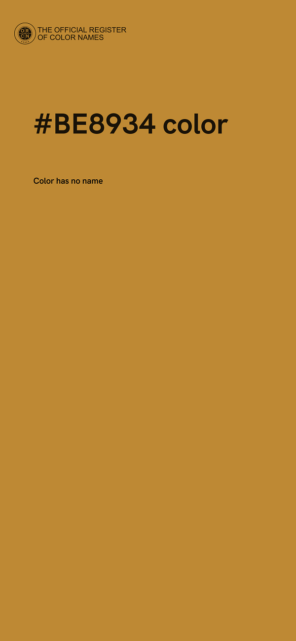 #BE8934 color image