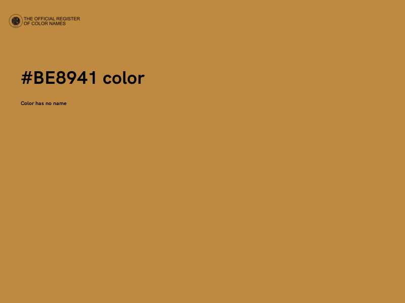 #BE8941 color image