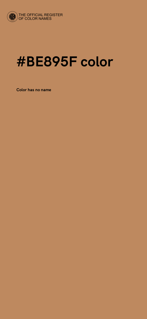 #BE895F color image