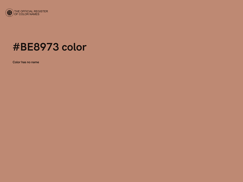 #BE8973 color image
