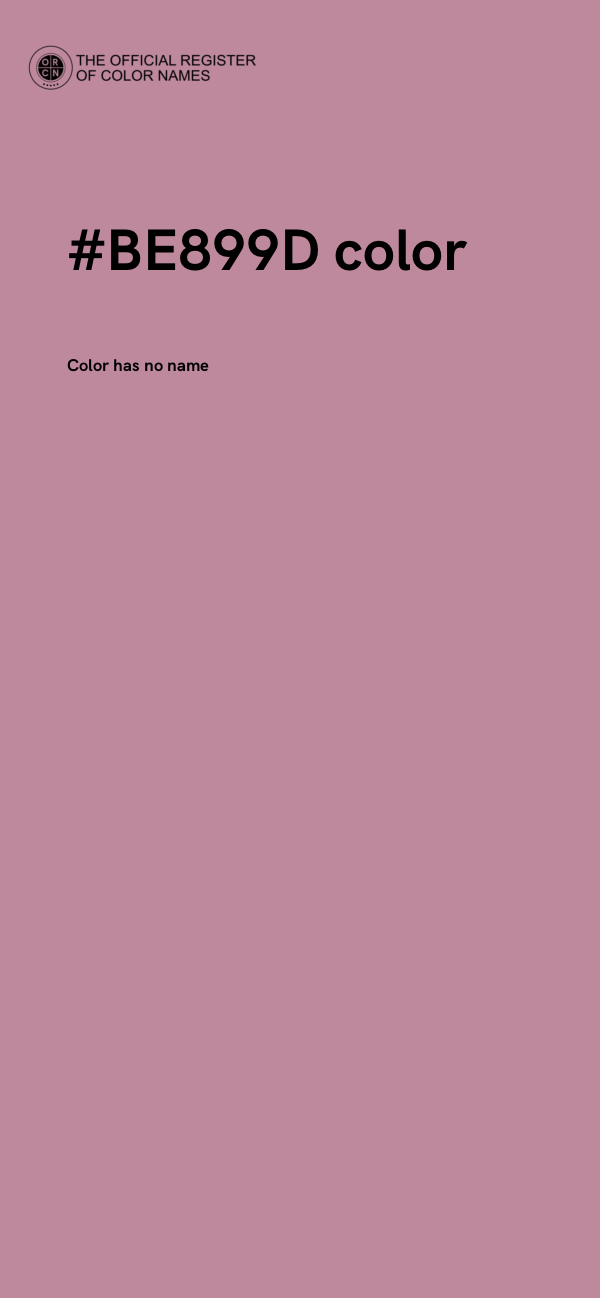 #BE899D color image