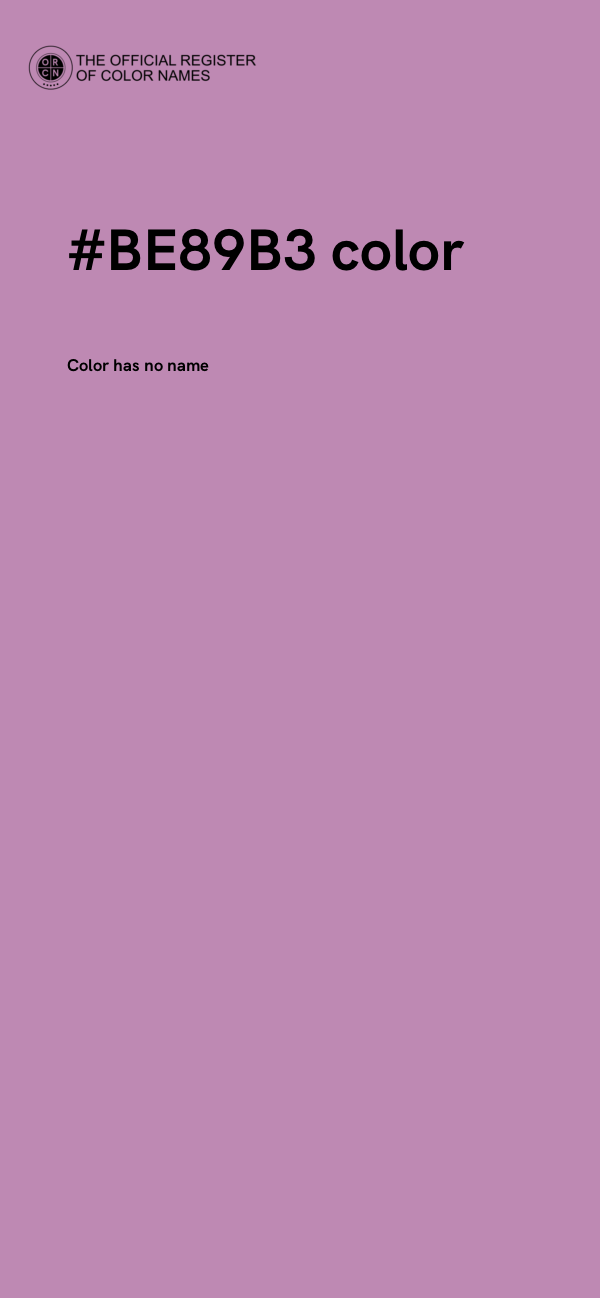 #BE89B3 color image