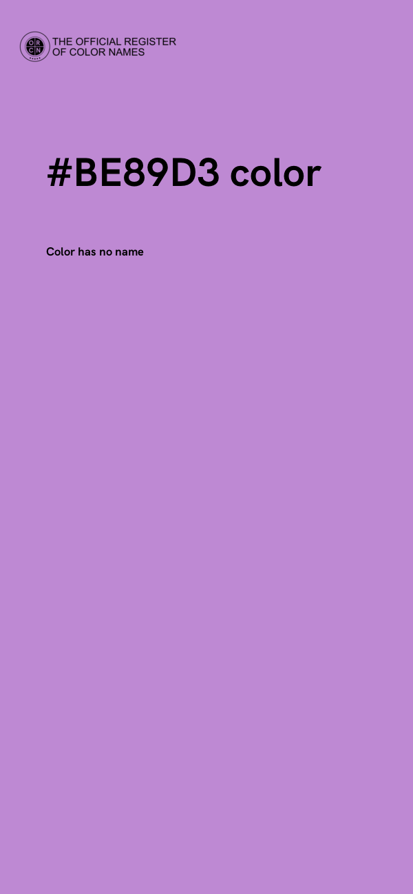#BE89D3 color image