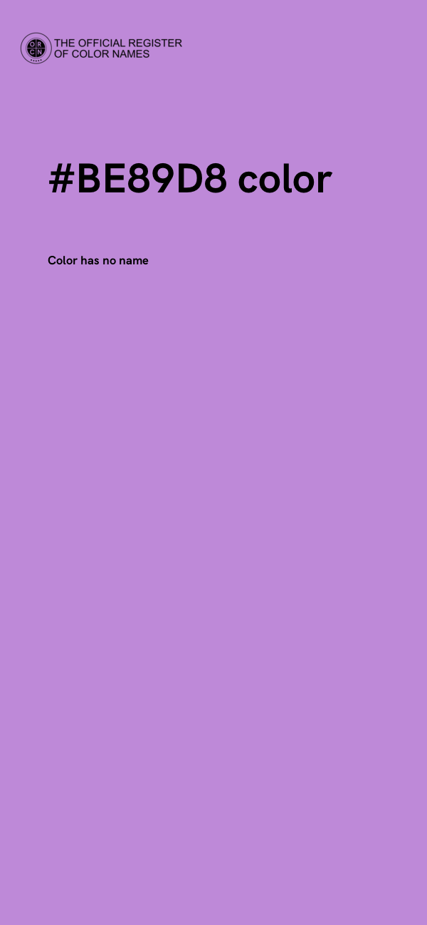 #BE89D8 color image