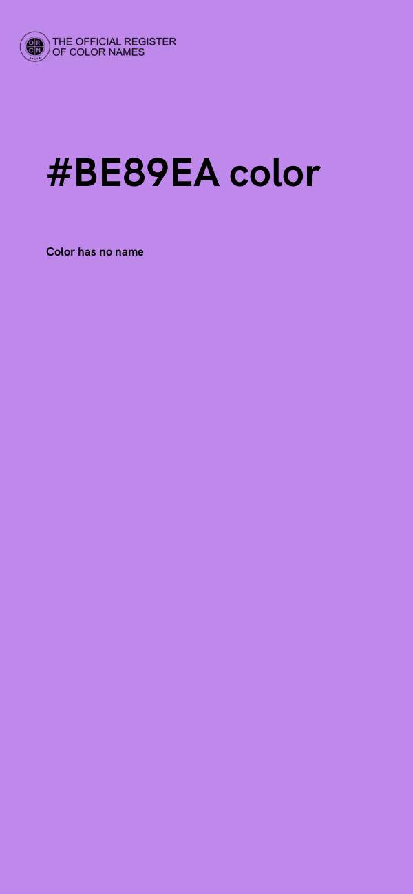 #BE89EA color image