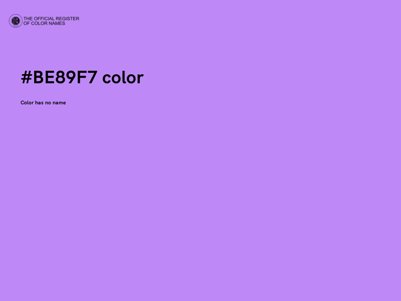 #BE89F7 color image