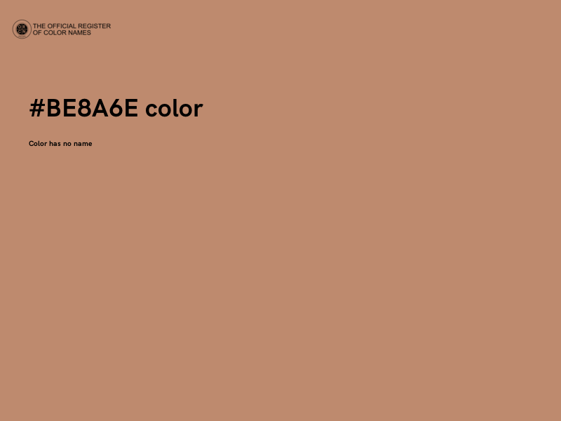 #BE8A6E color image