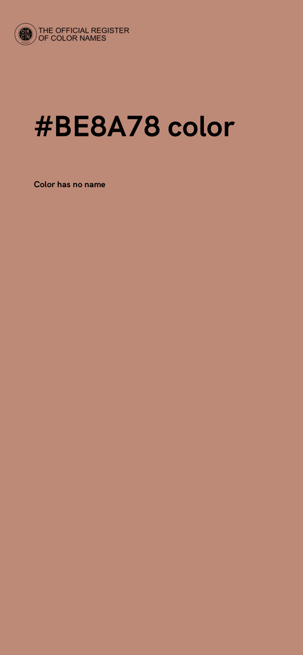 #BE8A78 color image
