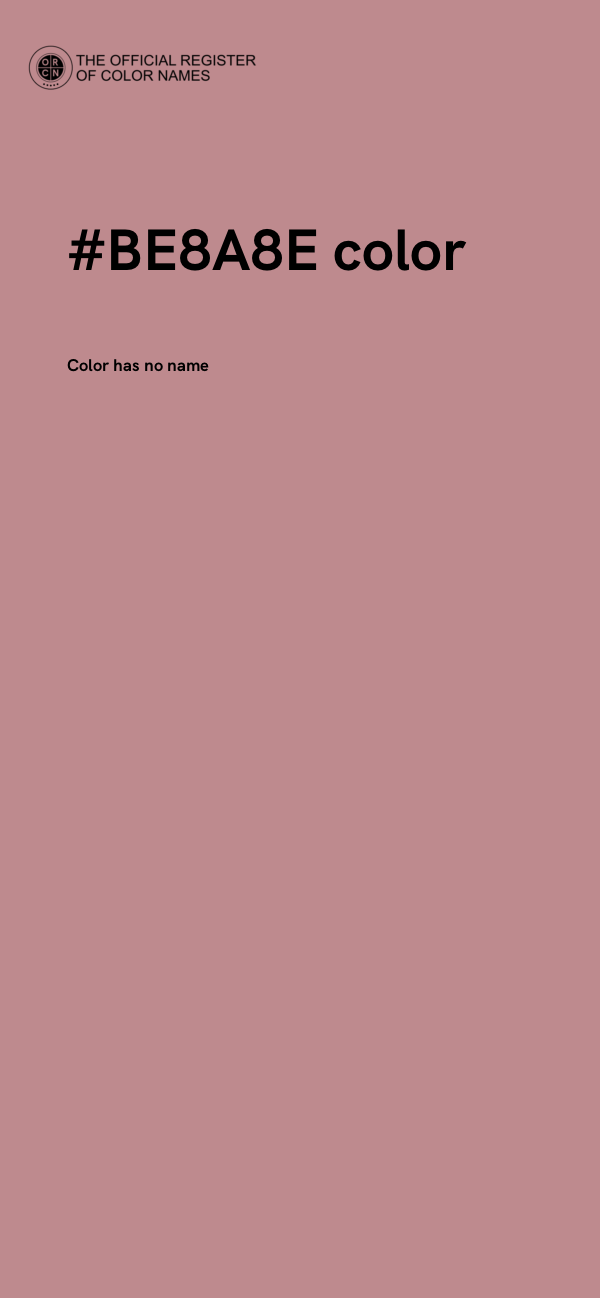 #BE8A8E color image