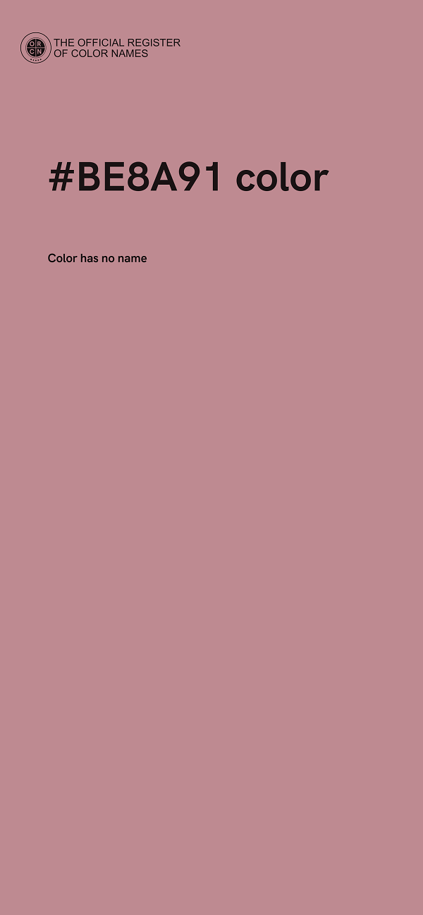 #BE8A91 color image