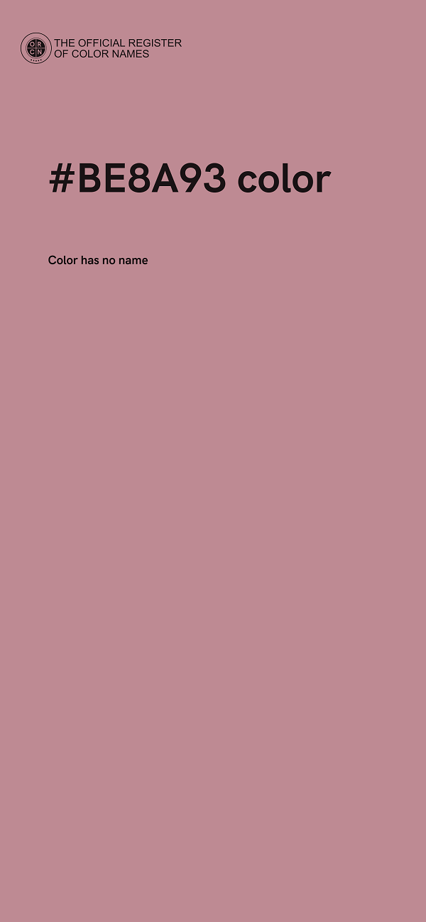 #BE8A93 color image