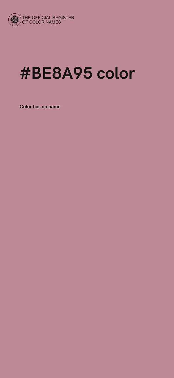 #BE8A95 color image