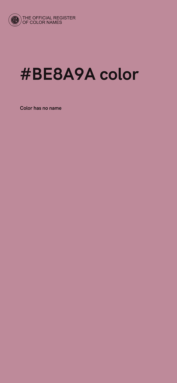 #BE8A9A color image