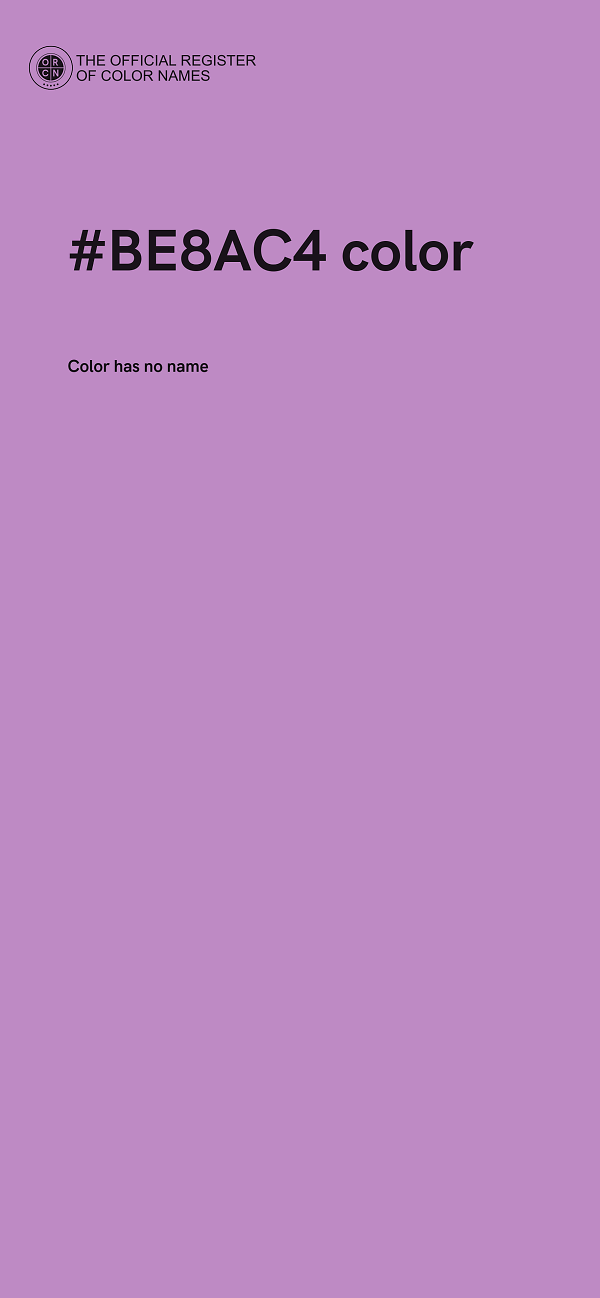 #BE8AC4 color image